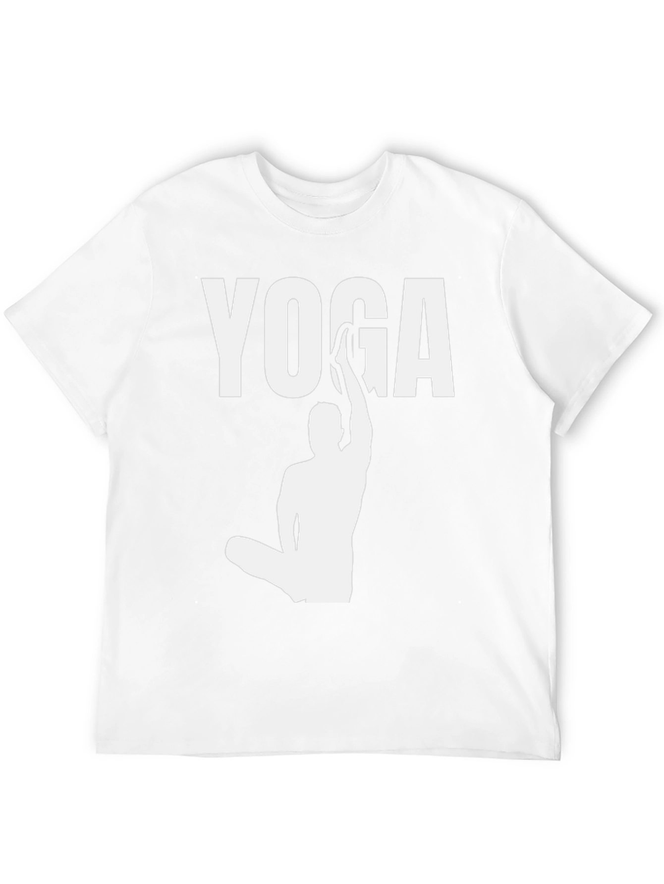 Yoga Pose Graphic Tee - Mens Black Cotton T-Shirt