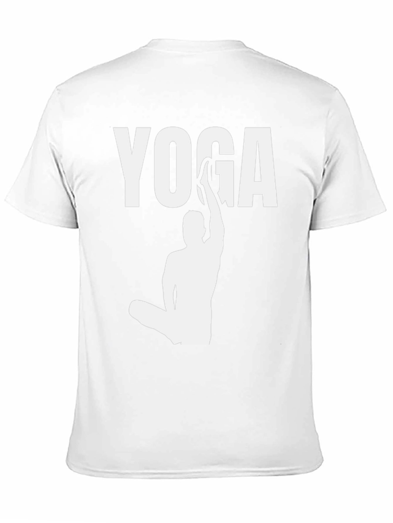Yoga Pose Graphic Tee - Mens Black Cotton T-Shirt
