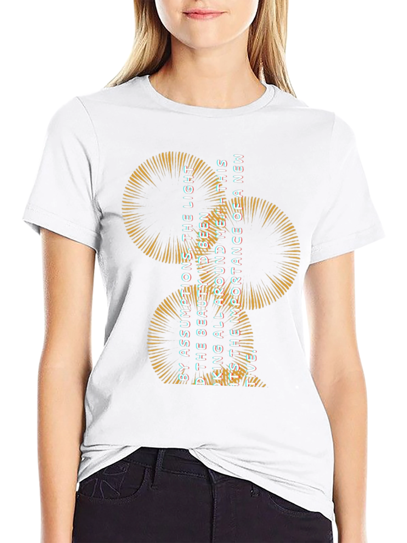 Abstract Graphic Black Tee