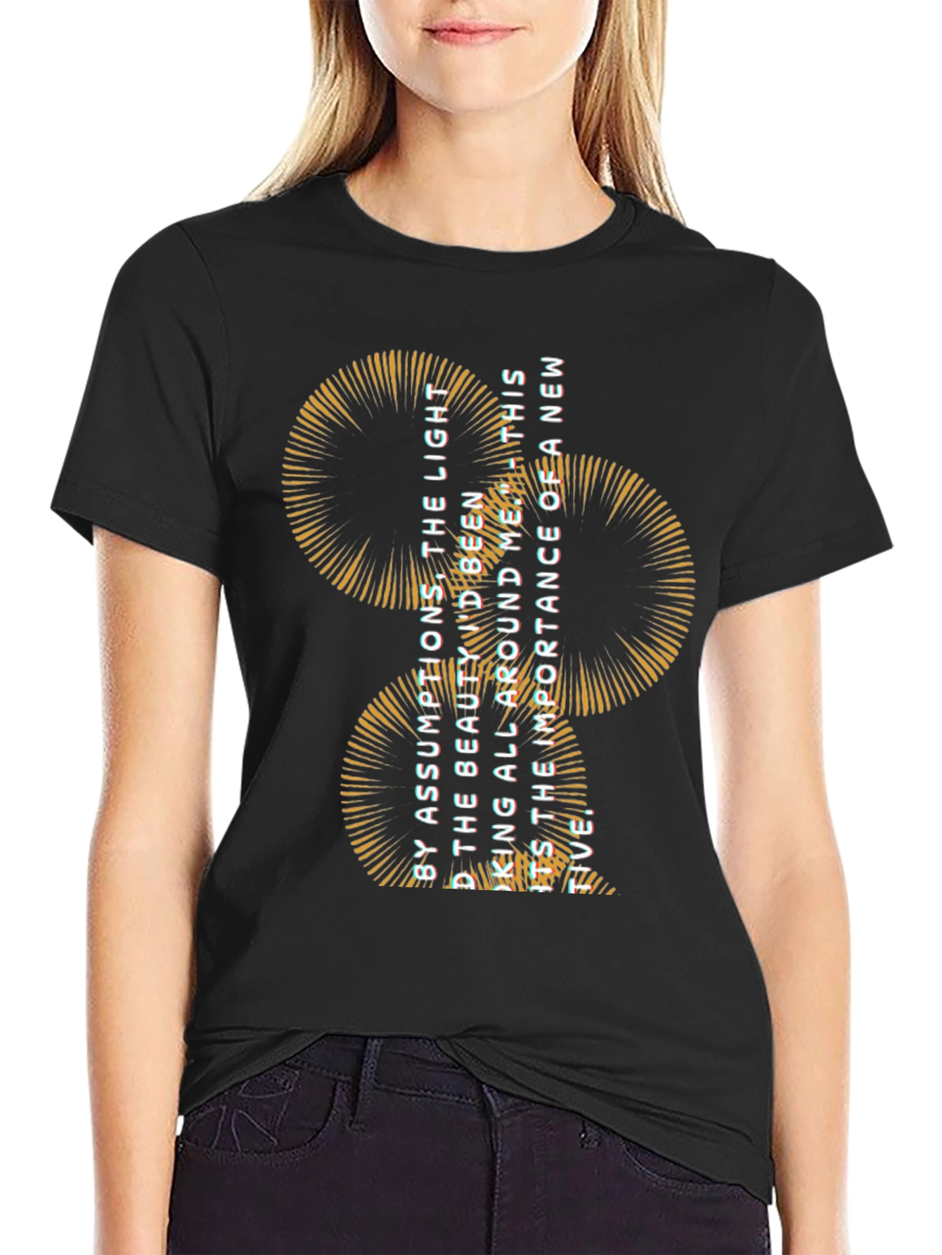 Abstract Graphic Black Tee