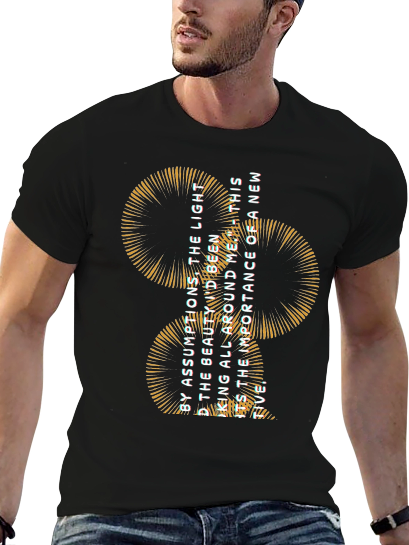 Abstract Graphic Black Tee