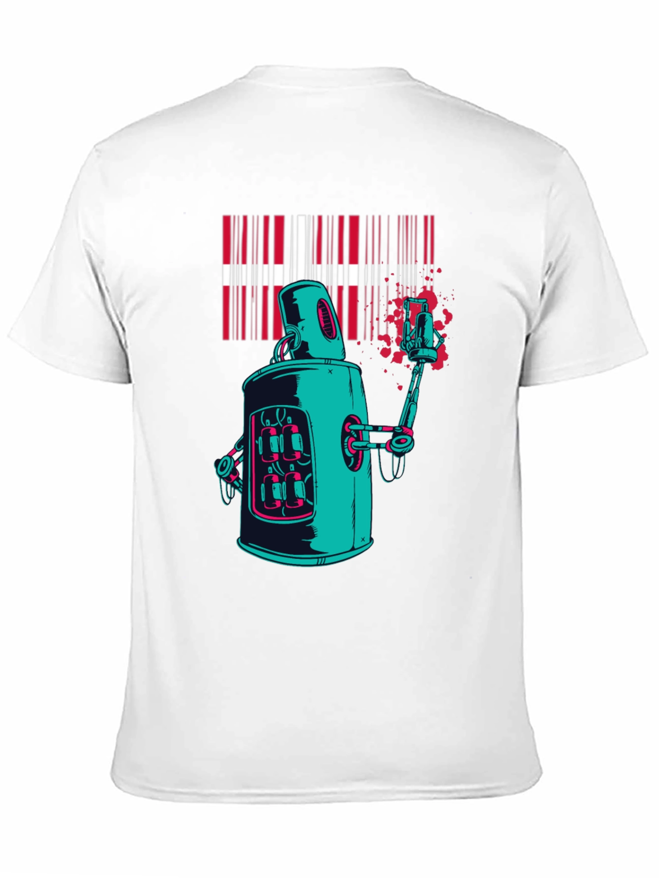 Robot Graffiti T-Shirt - Cool Graphic Tee