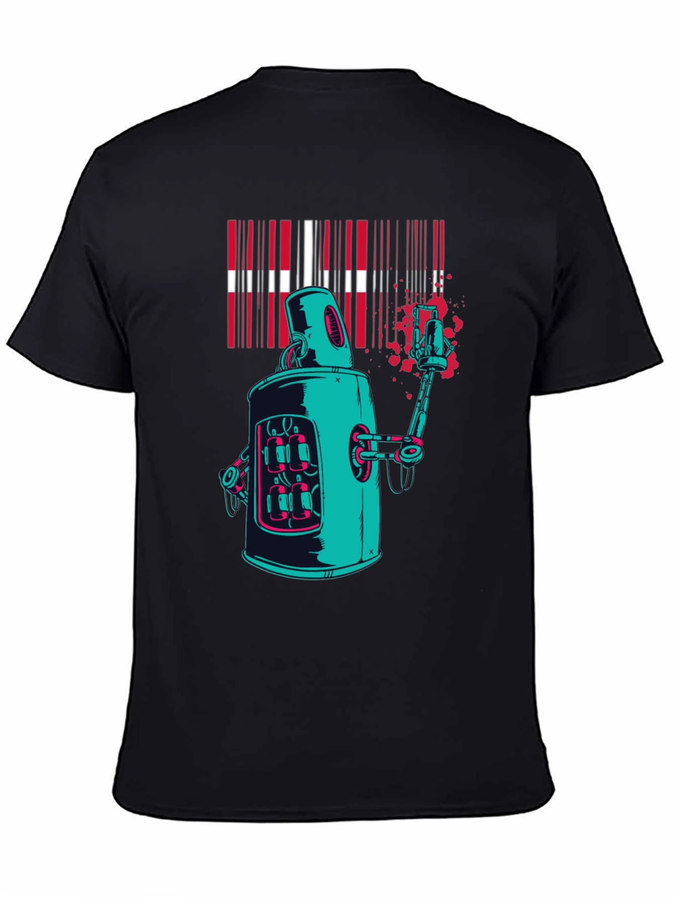 Robot Graffiti T-Shirt - Cool Graphic Tee