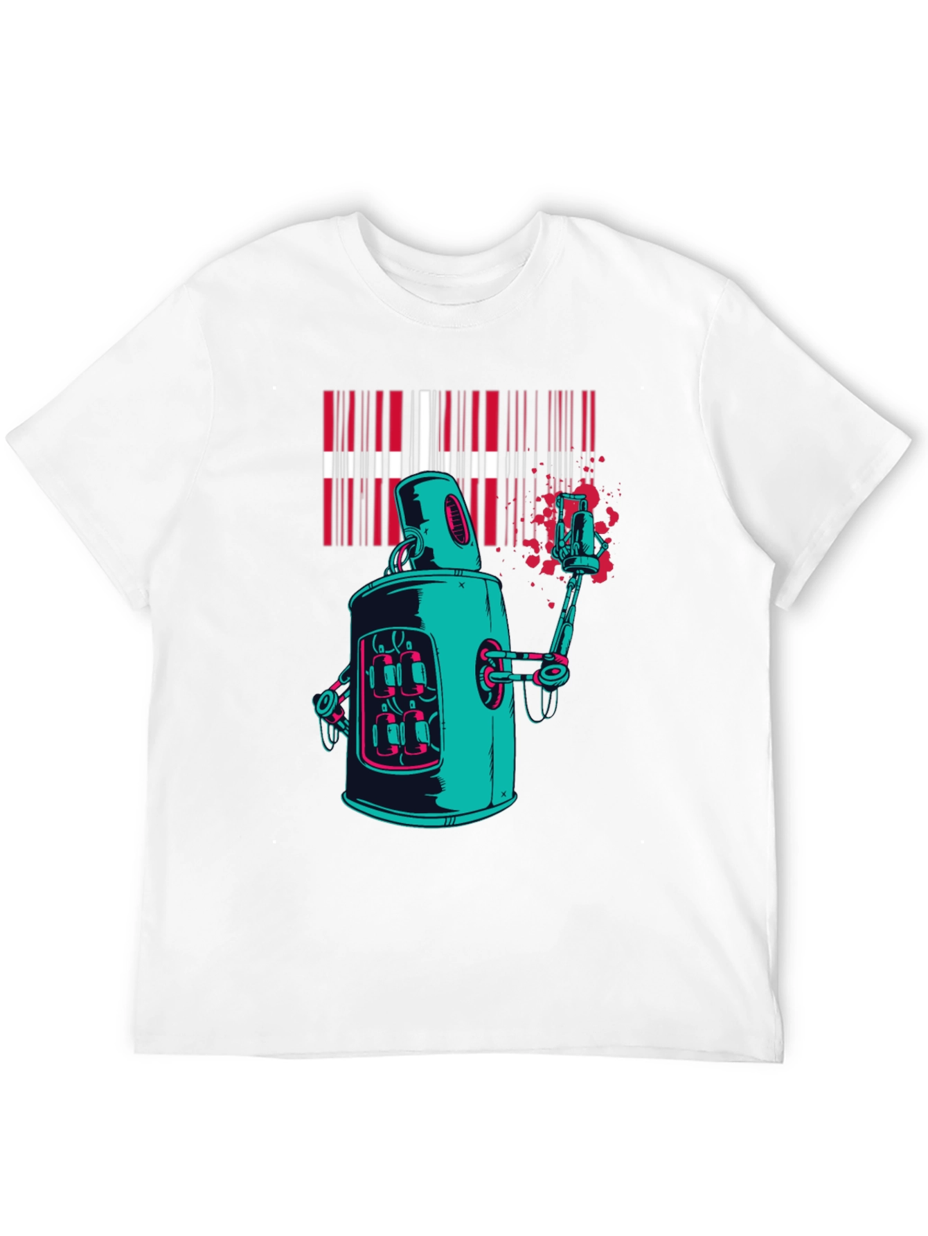 Robot Graffiti T-Shirt - Cool Graphic Tee
