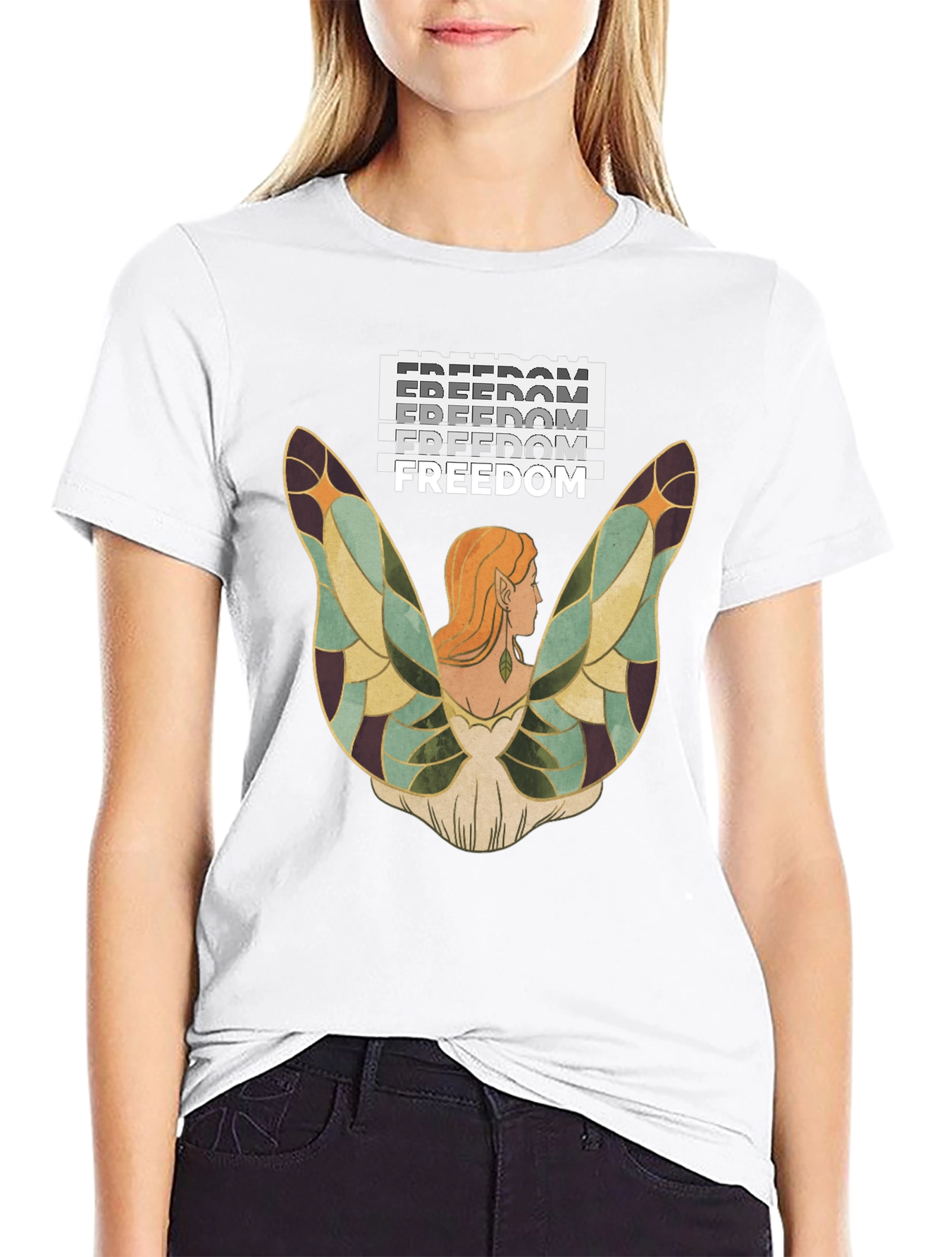 Freedom Fairy Graphic Tee - Black T-Shirt