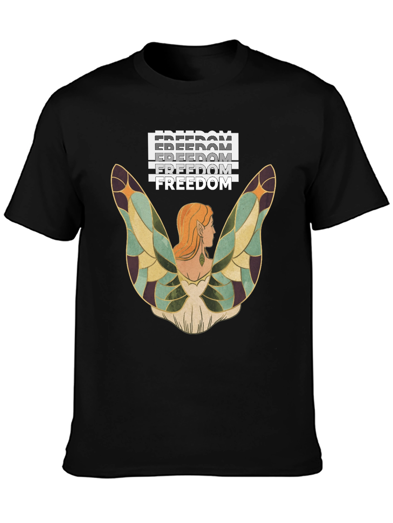 Freedom Fairy Graphic Tee - Black T-Shirt