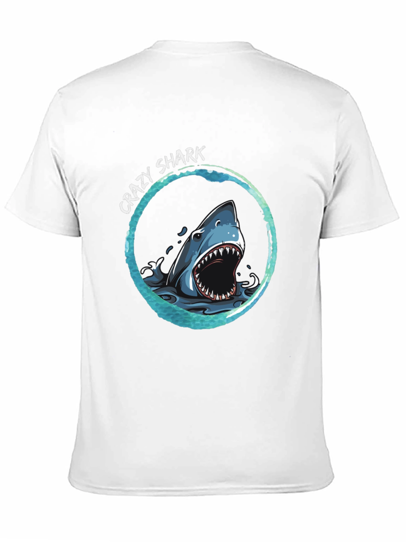 Crazy Shark Graphic T-Shirt