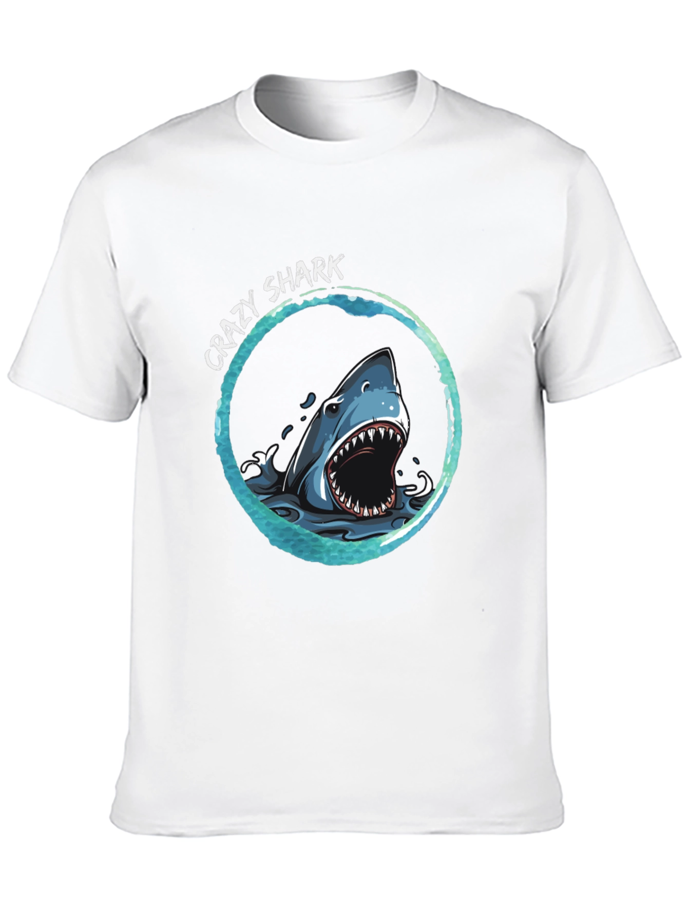 Crazy Shark Graphic T-Shirt