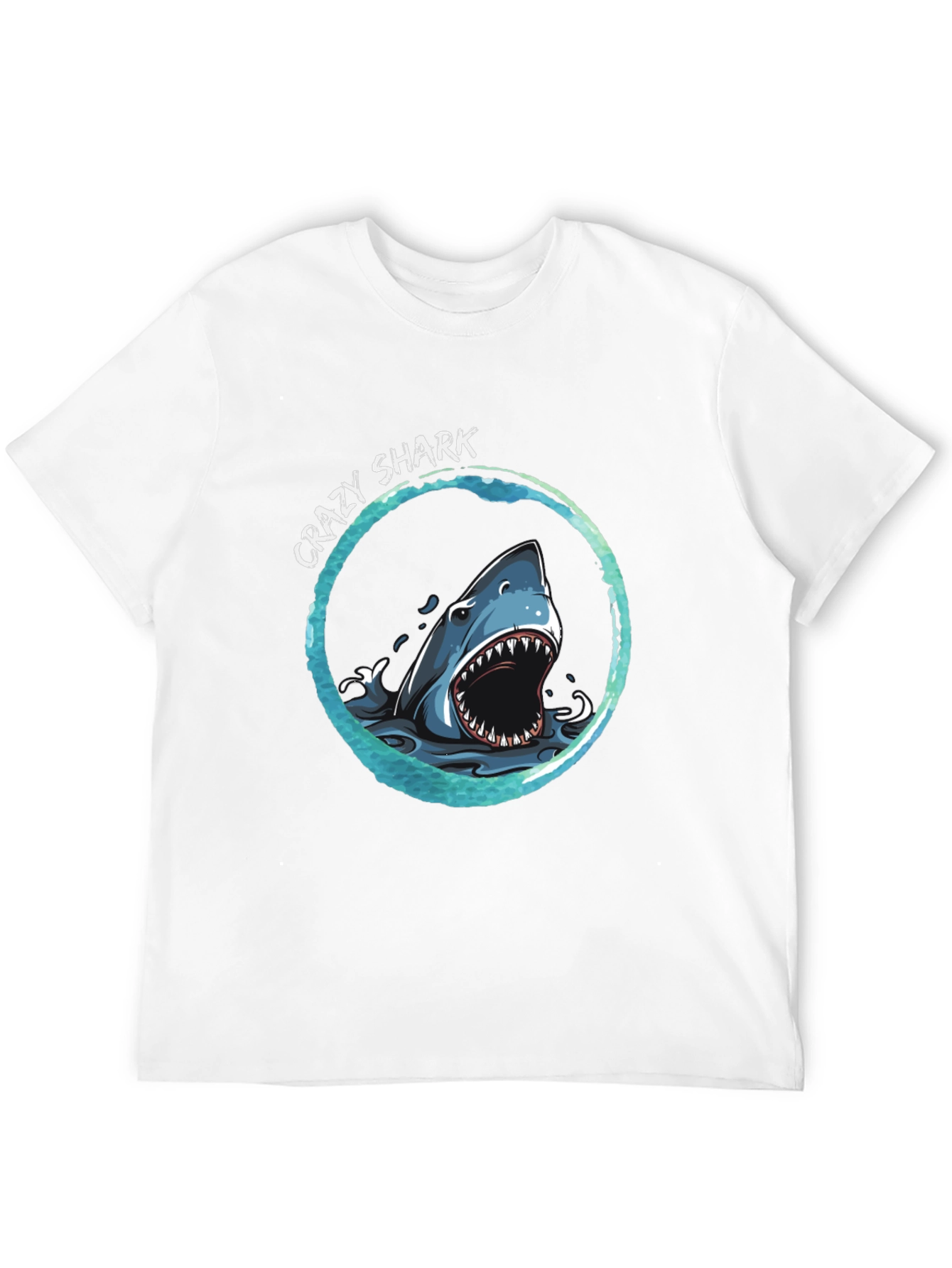 Crazy Shark Graphic T-Shirt