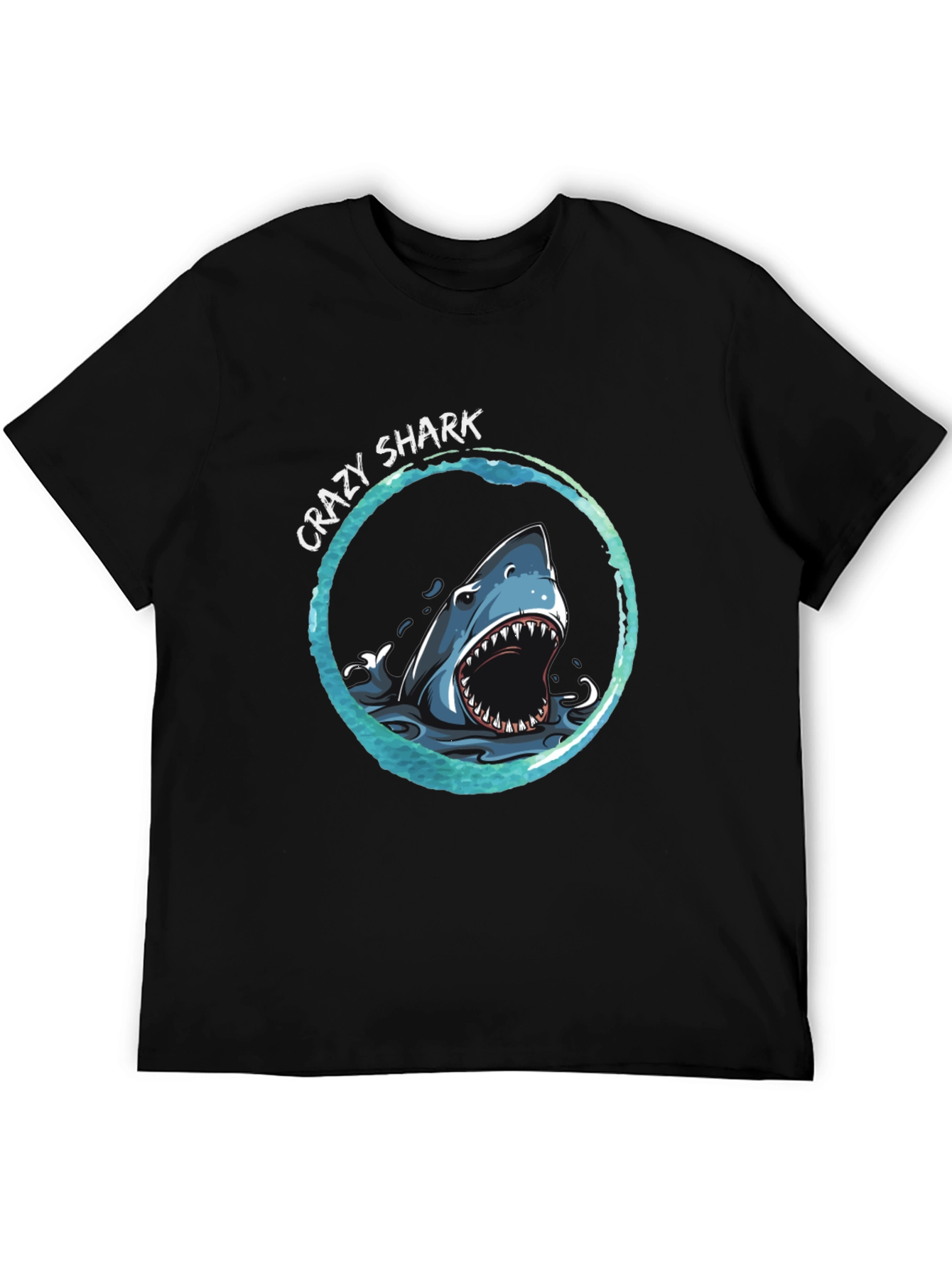 Crazy Shark Graphic T-Shirt