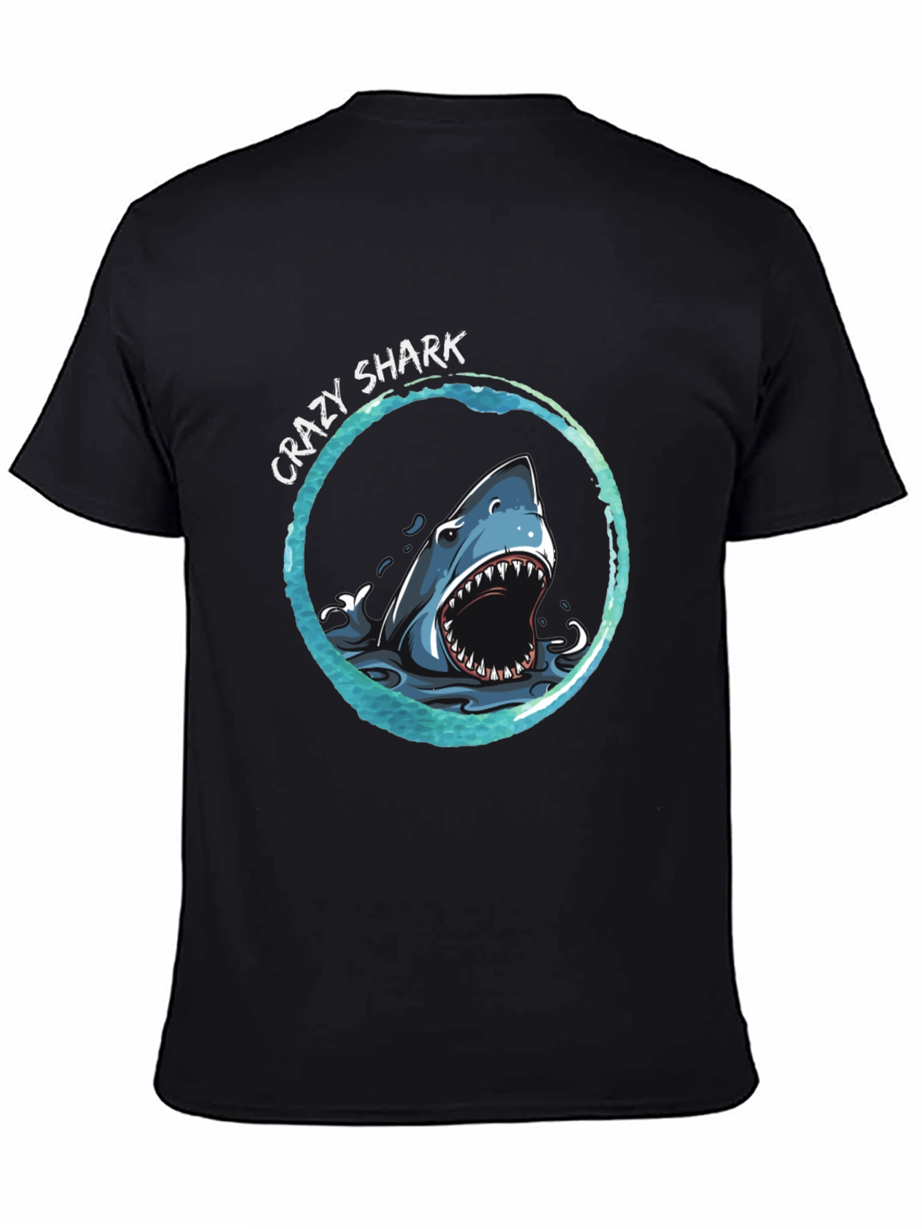 Crazy Shark Graphic T-Shirt