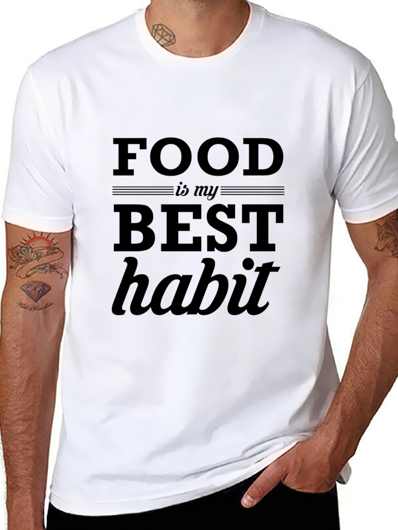 Food is My Best Habit Graphic T-Shirt