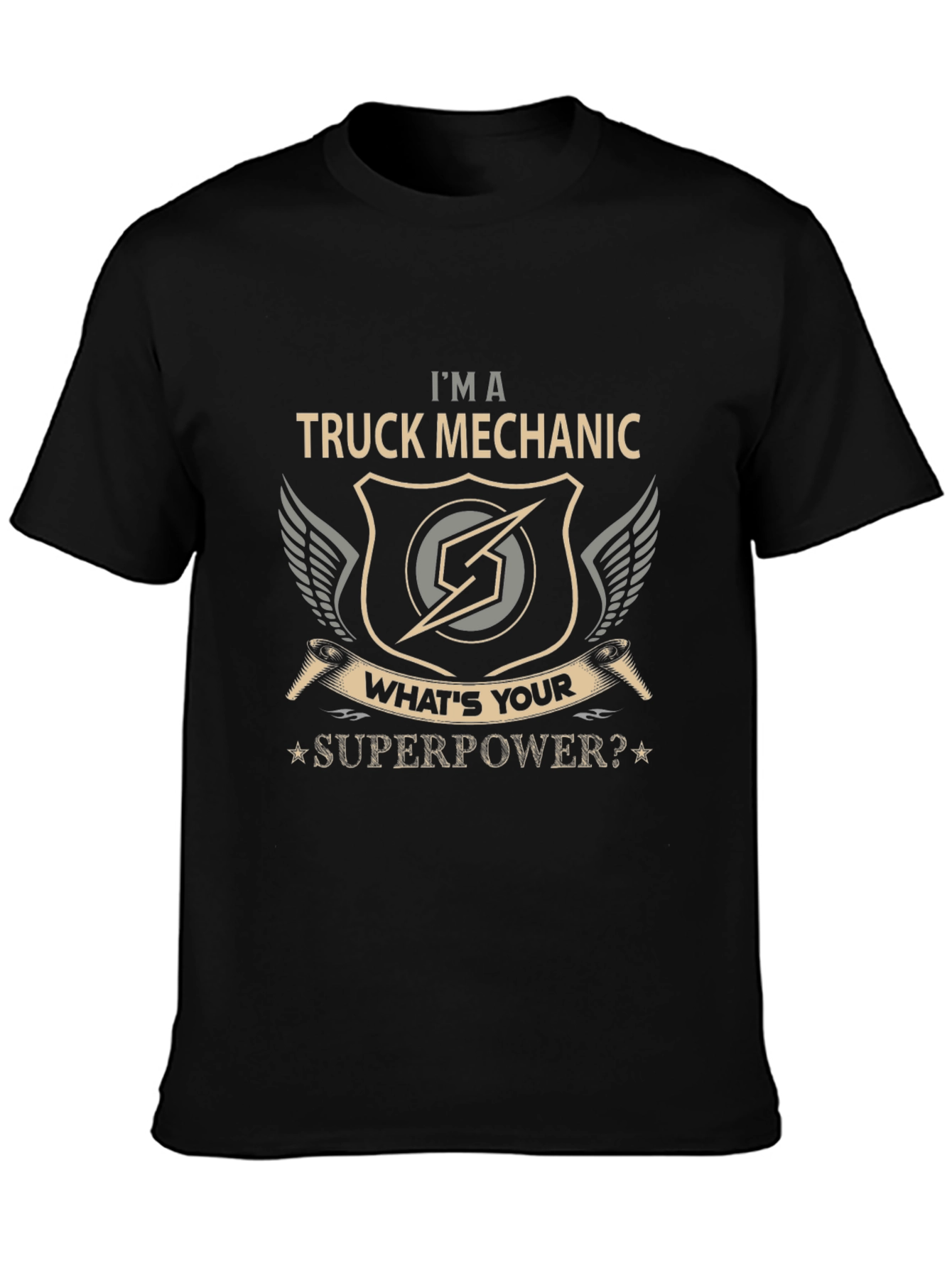 Truck Mechanic Superpower Graphic T-Shirt