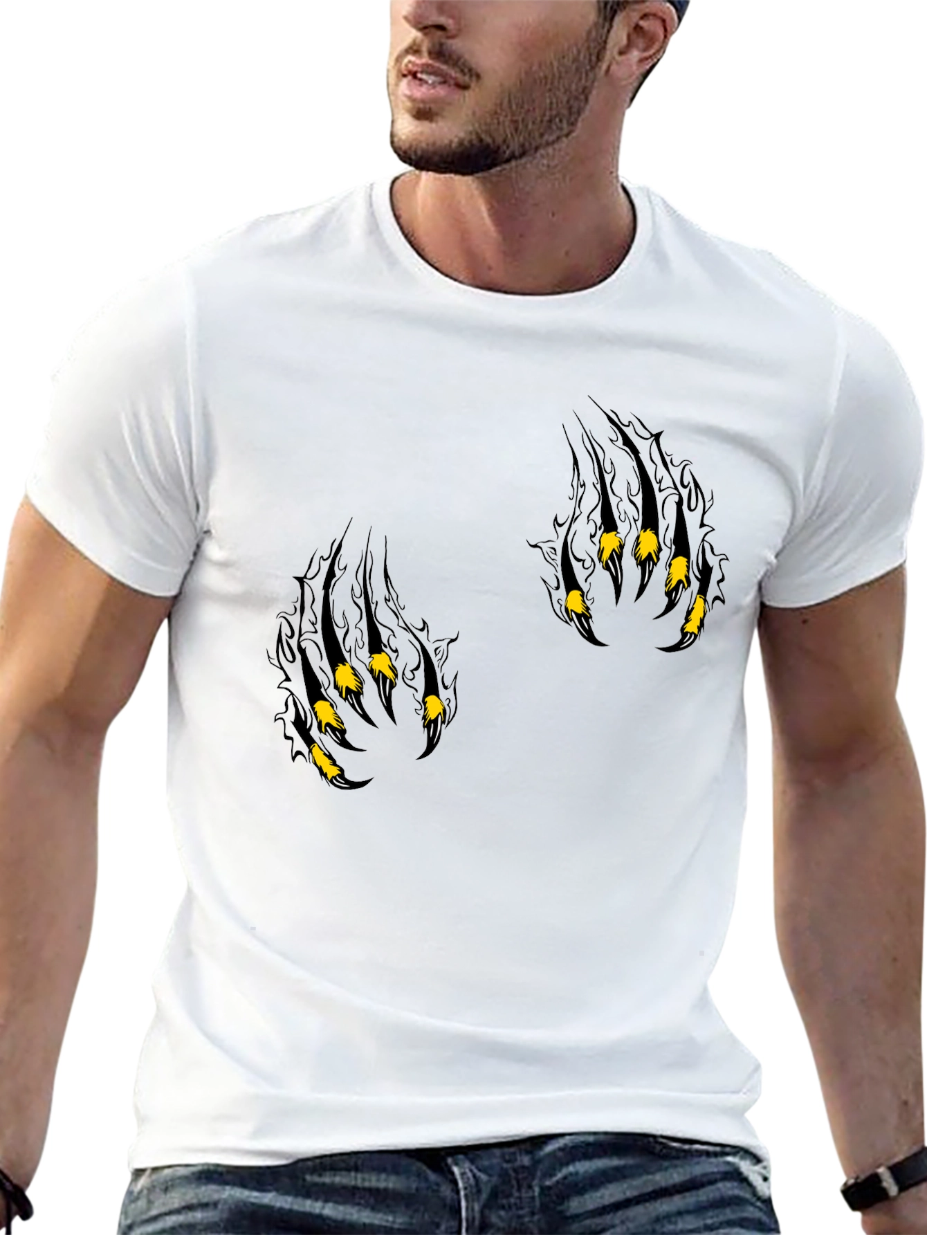 Mens Black Claw Graphic Tee