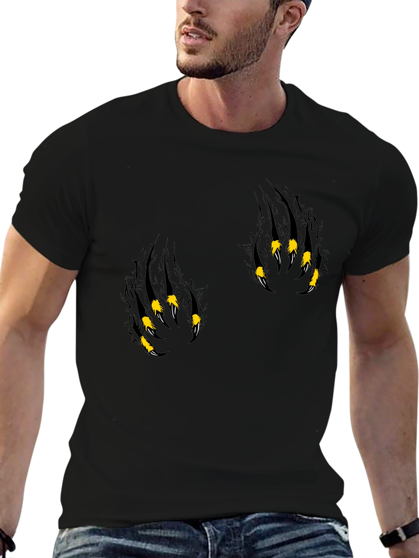 Mens Black Claw Graphic Tee