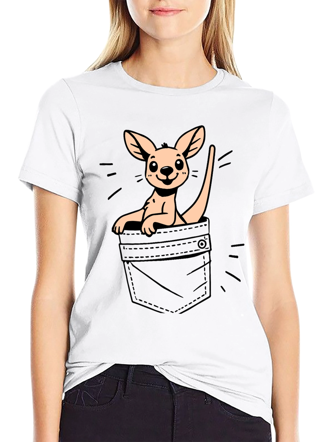 Kangaroo in Pocket Graphic Tee