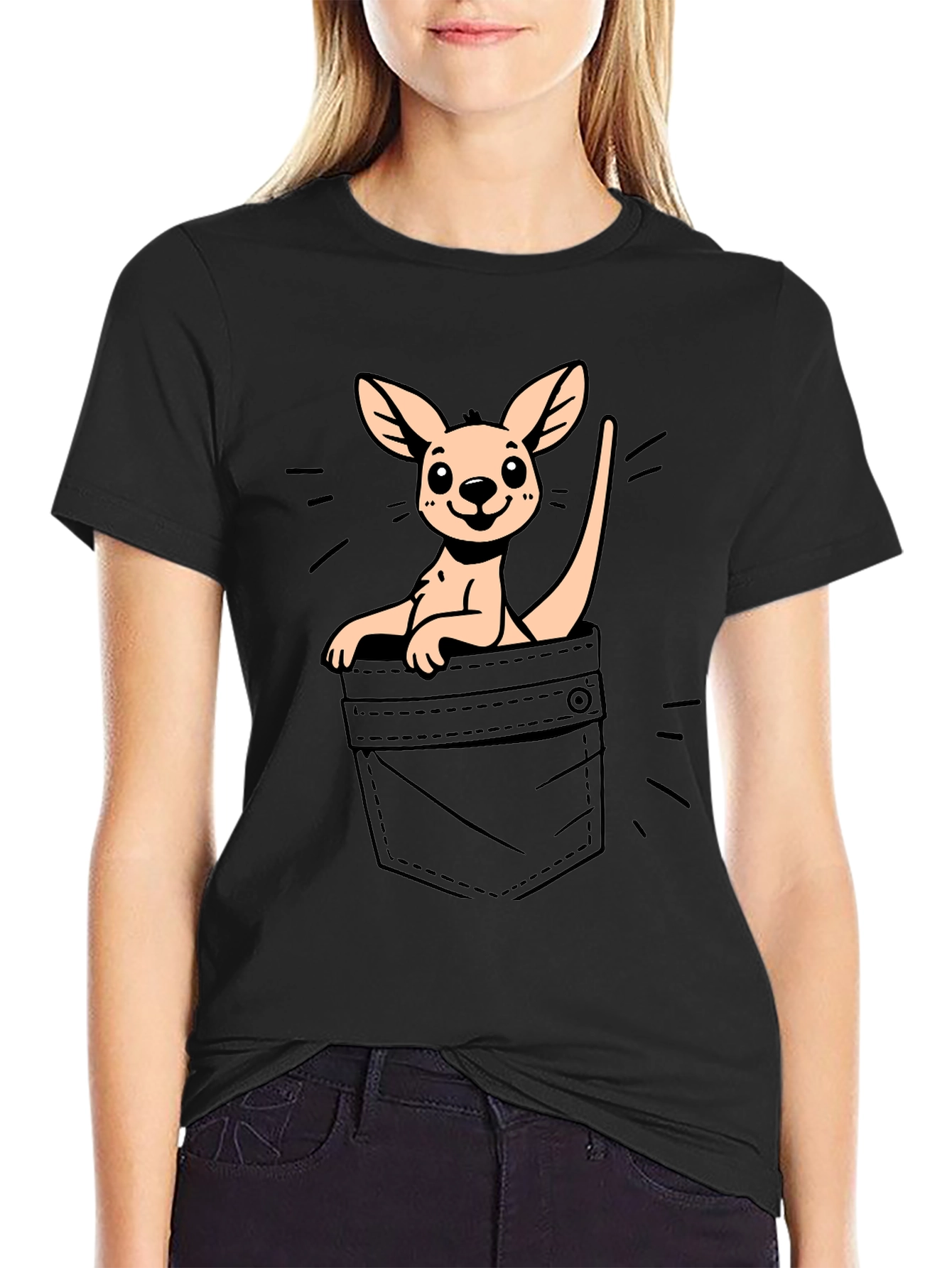Kangaroo in Pocket Graphic Tee