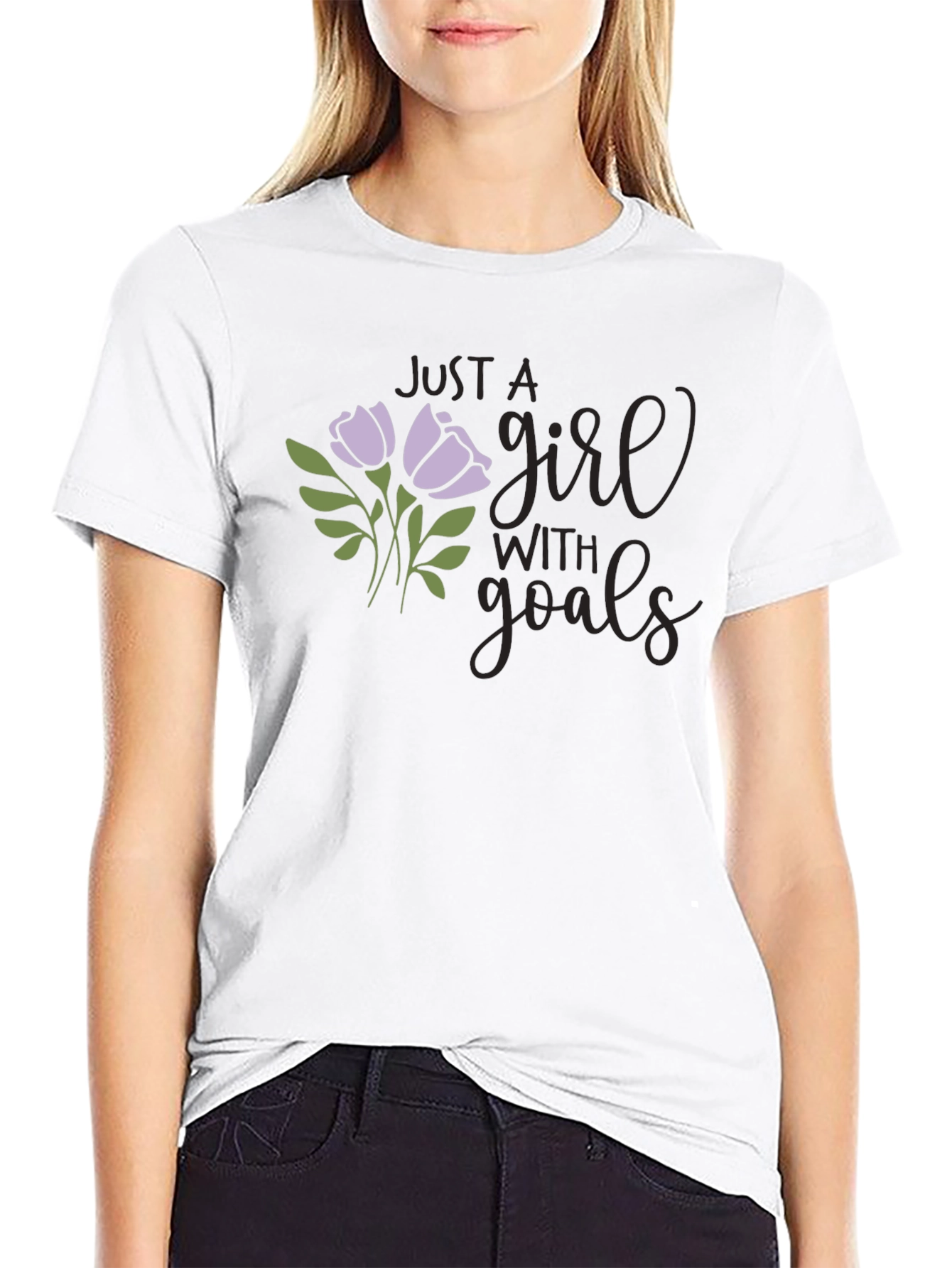 Just A Girl With Goals Graphic T-Shirt