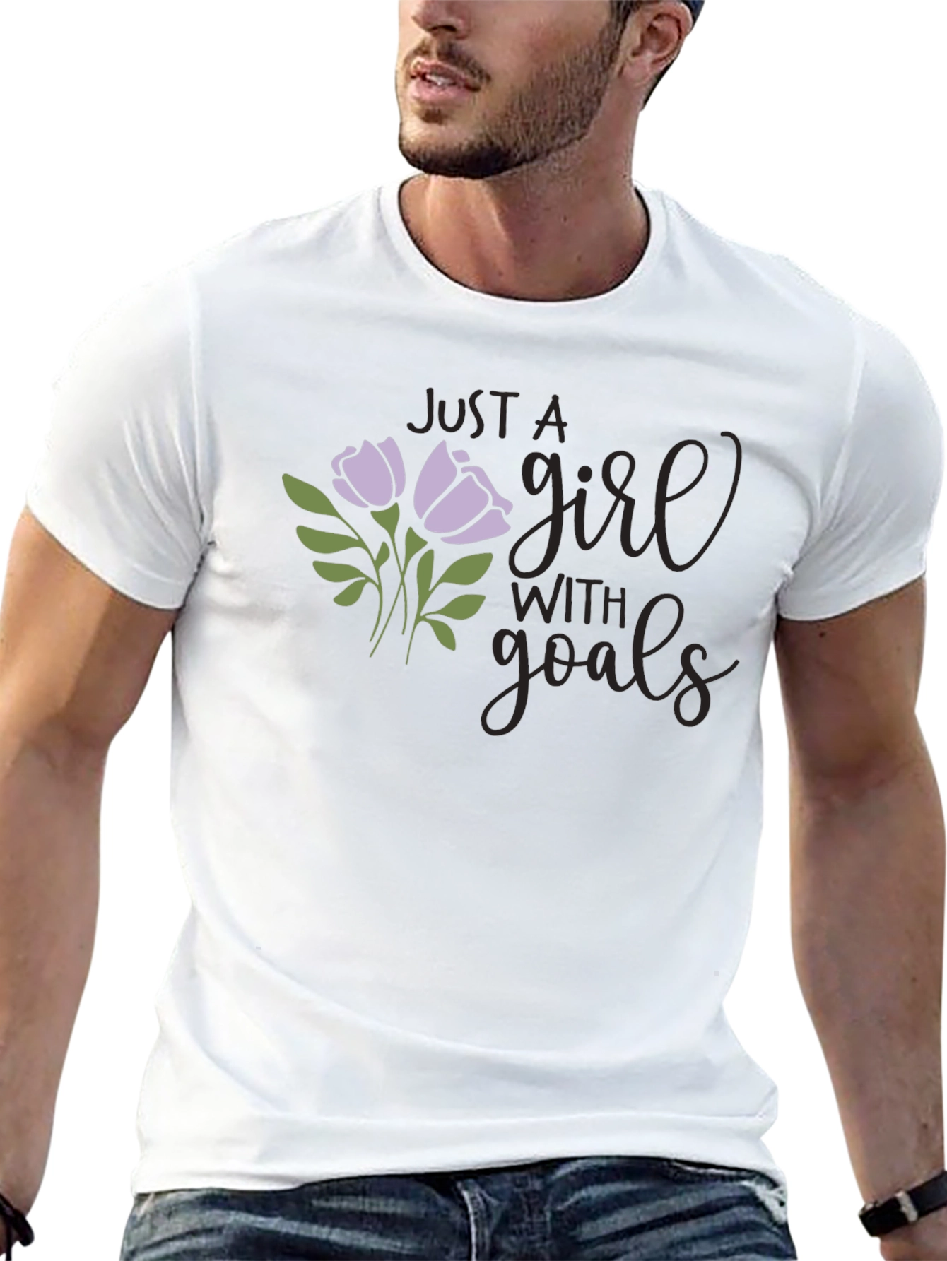 Just A Girl With Goals Graphic T-Shirt