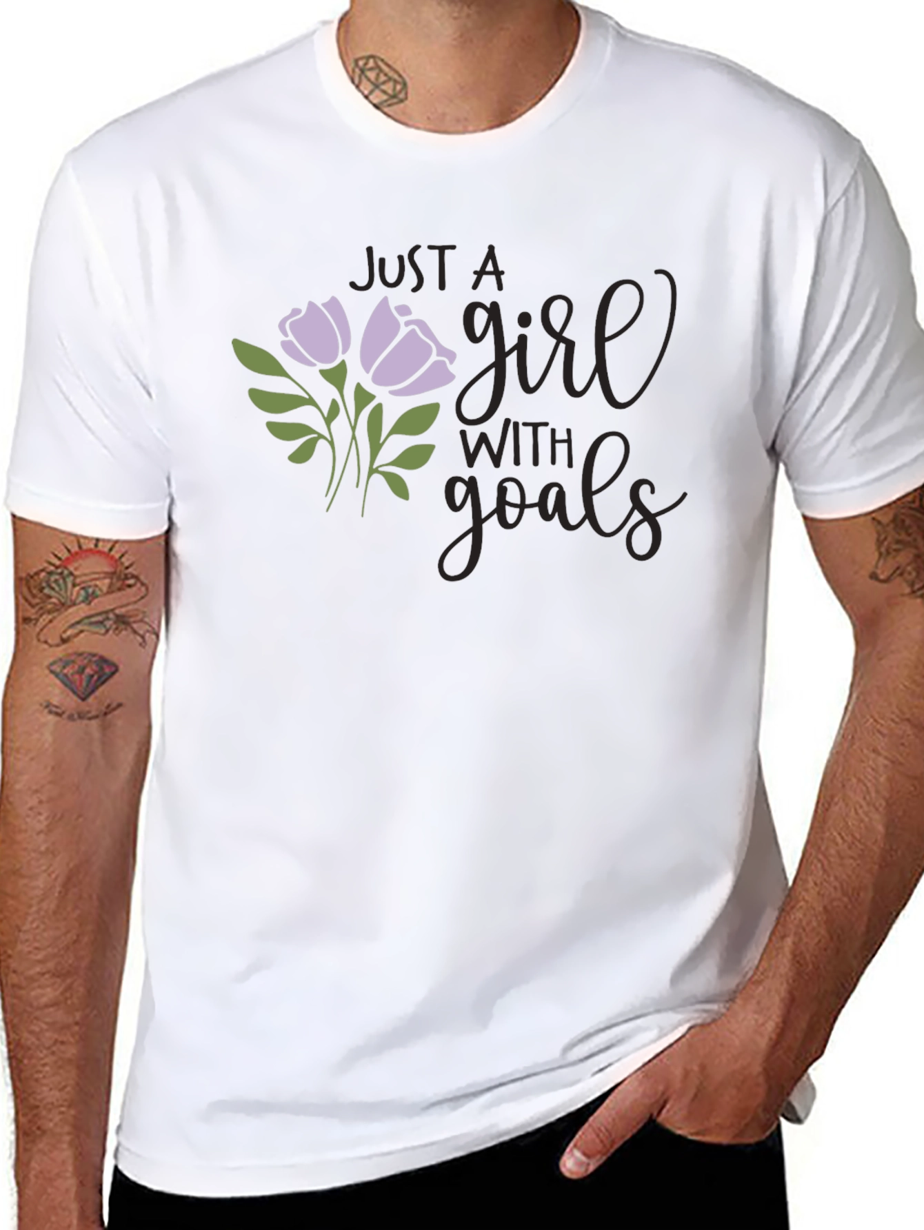 Just A Girl With Goals Graphic T-Shirt
