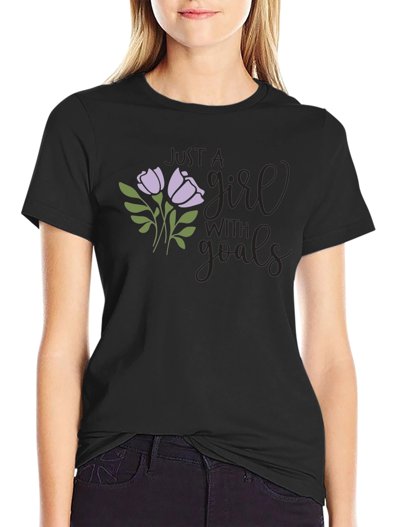 Just A Girl With Goals Graphic T-Shirt
