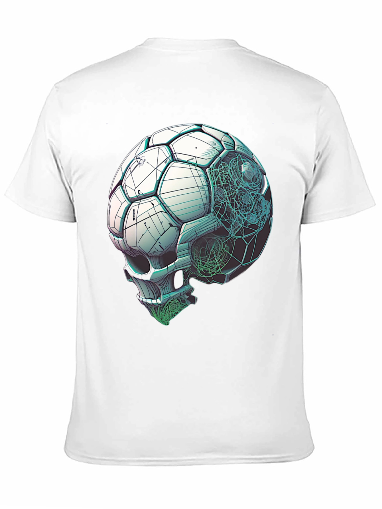 Soccer Ball Skull Graphic Tee - Unique Design