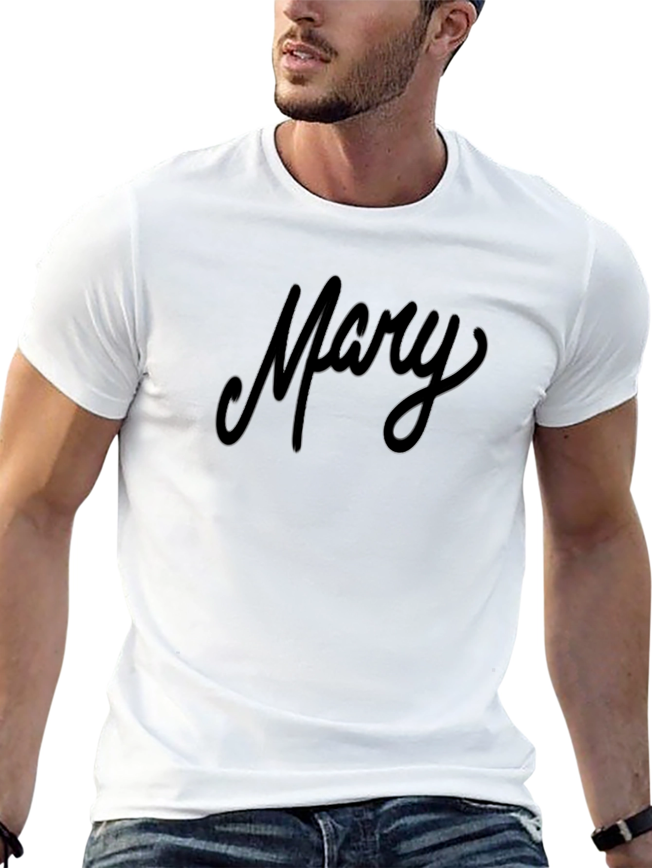 Mary Script Black T-Shirt