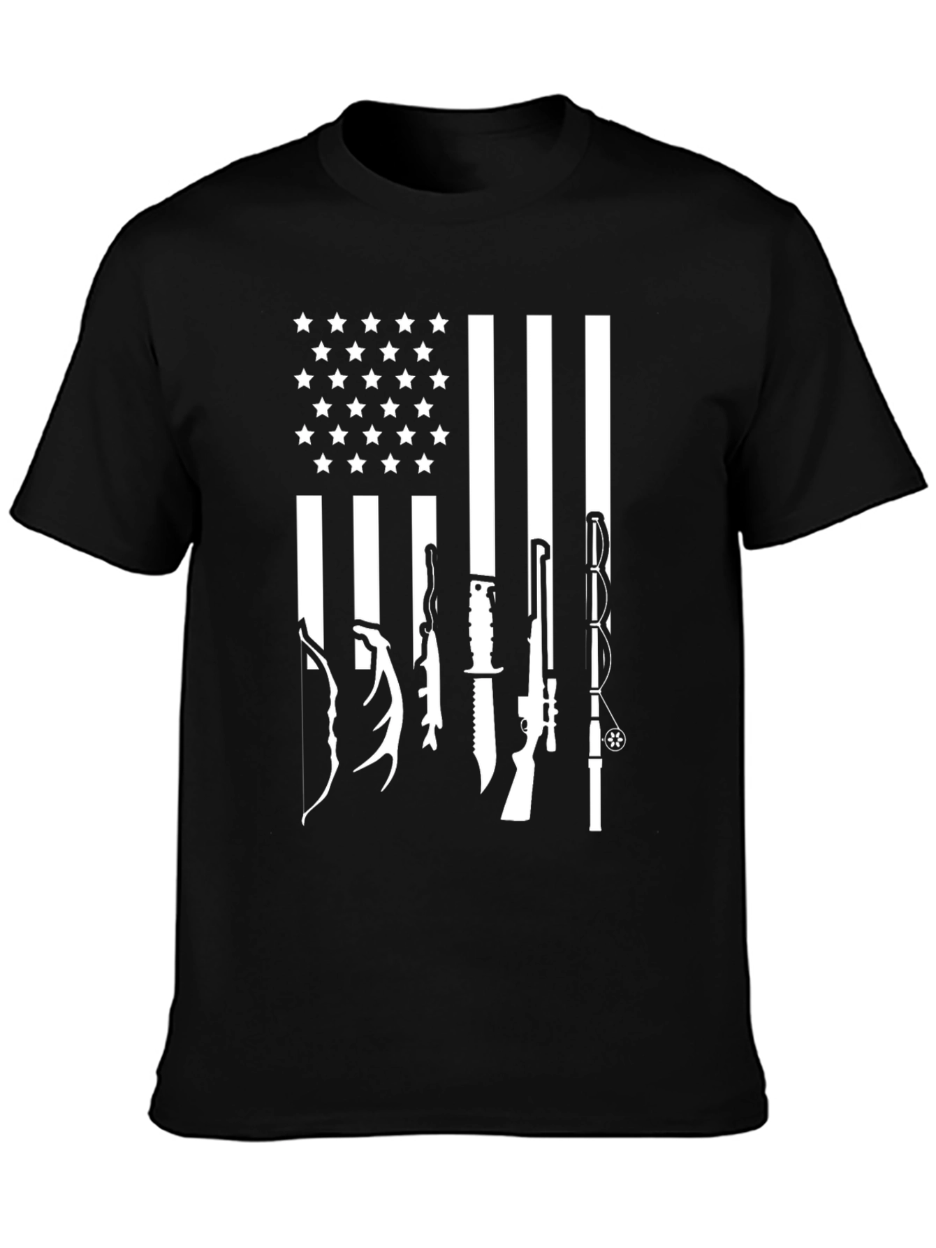 Hunting & Fishing American Flag T-Shirt