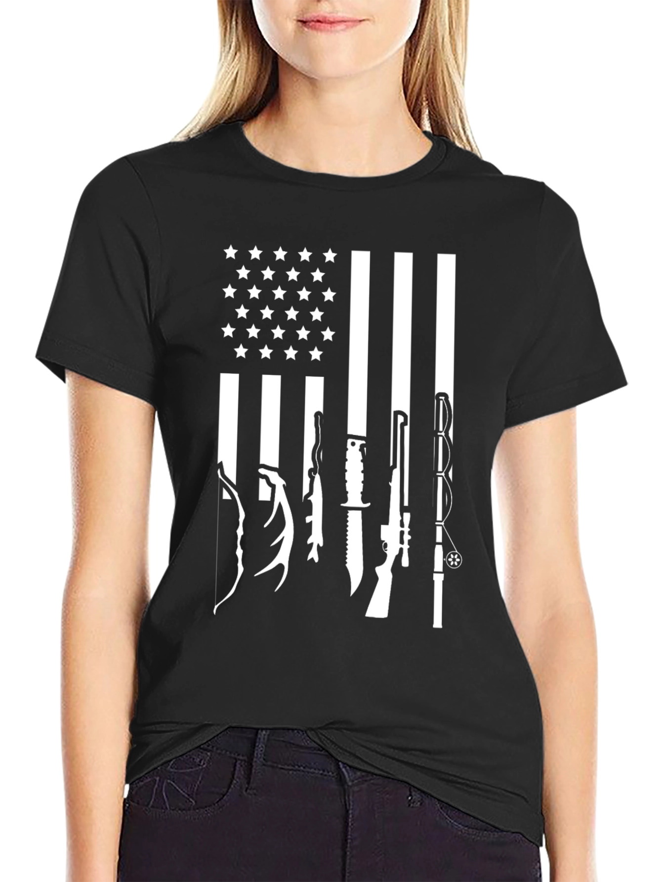 Hunting & Fishing American Flag T-Shirt