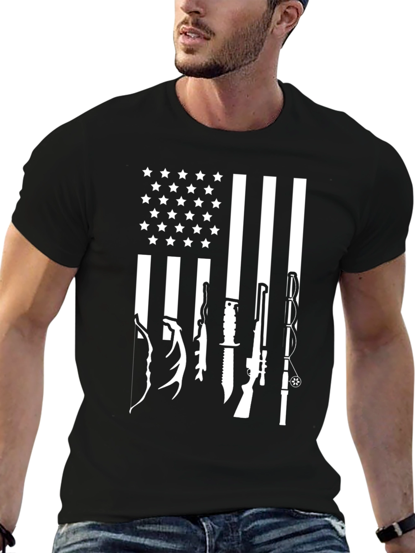 Hunting & Fishing American Flag T-Shirt