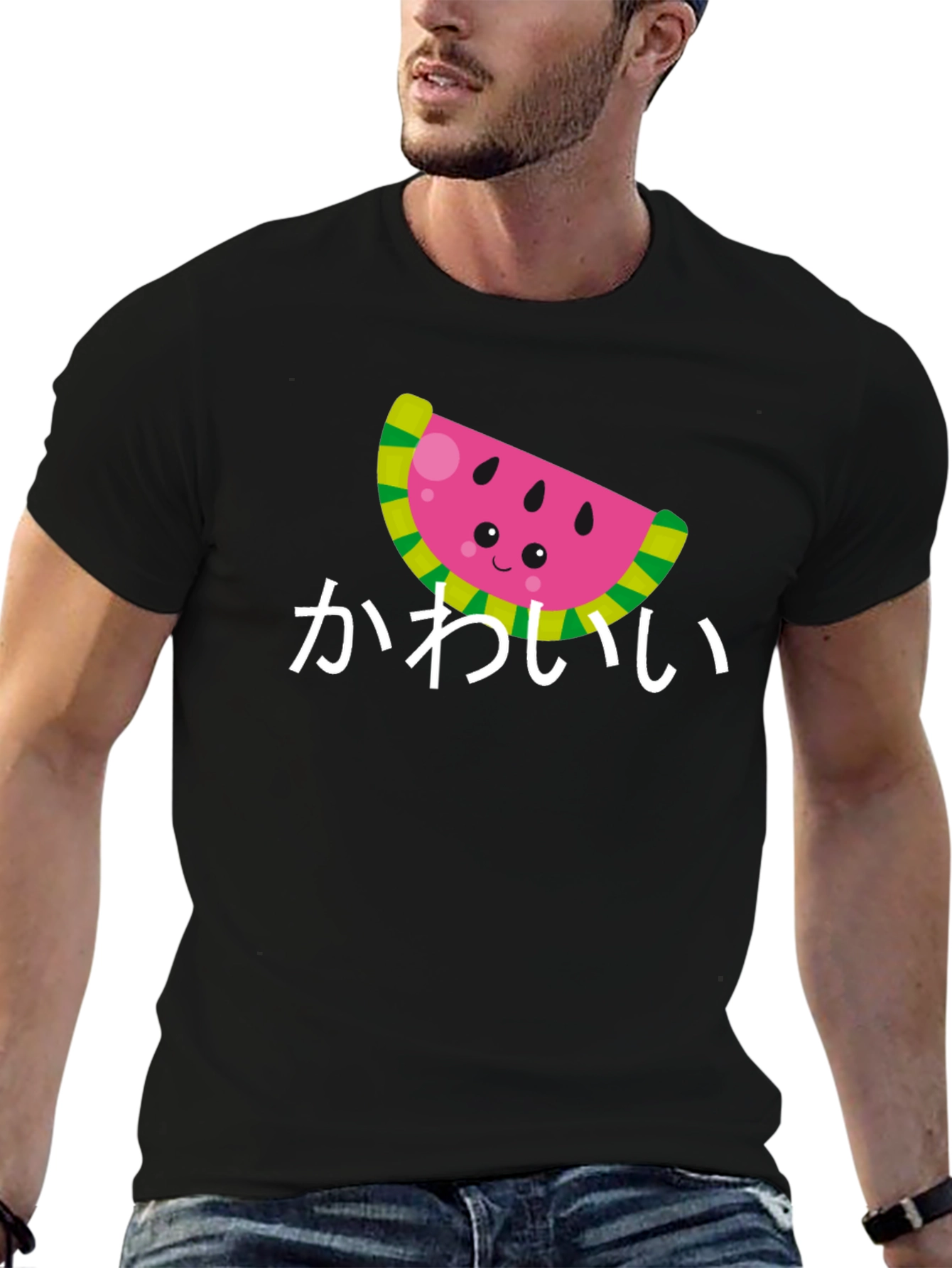 Kawaii Watermelon Graphic T-Shirt