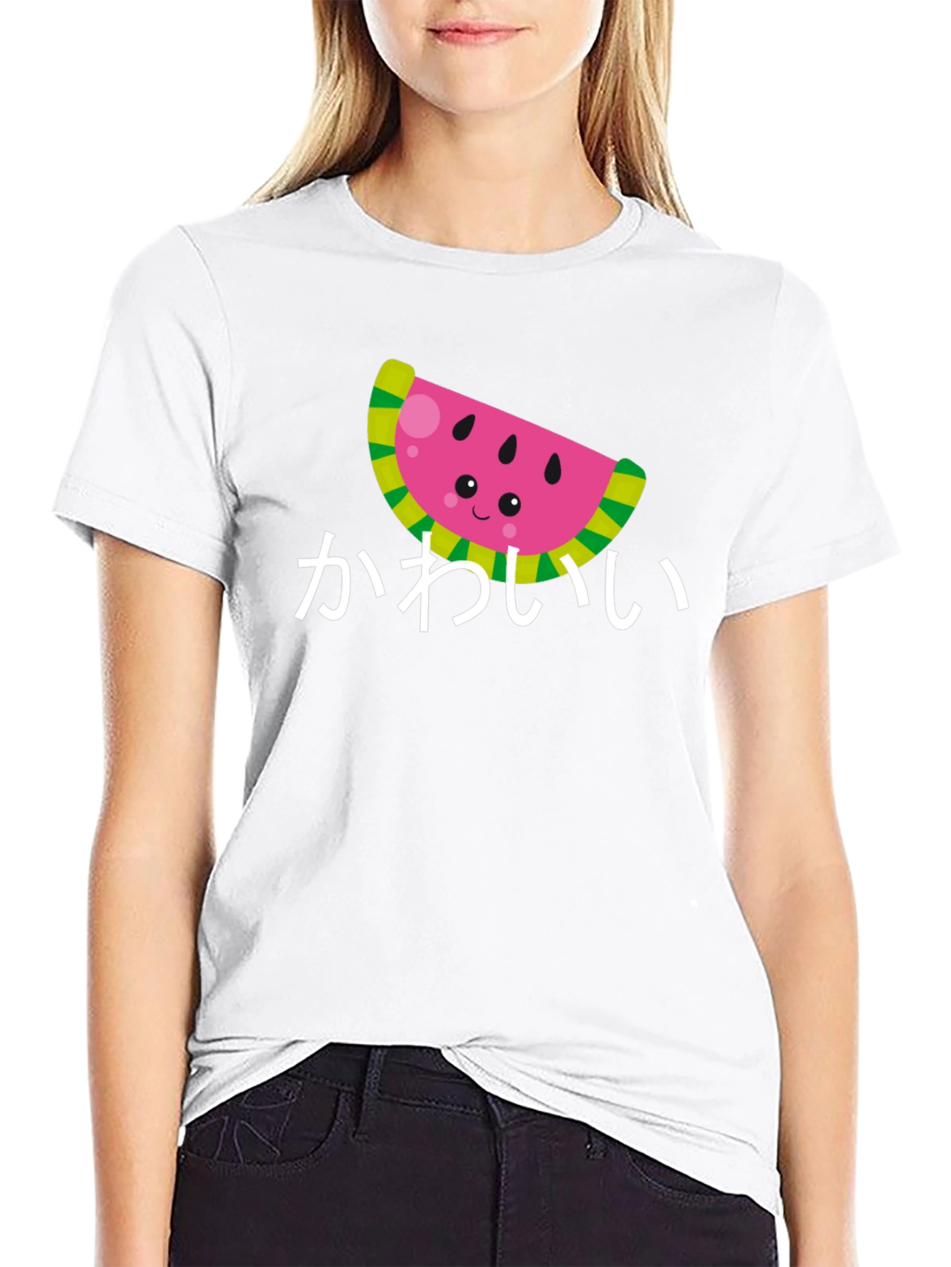 Kawaii Watermelon Graphic T-Shirt