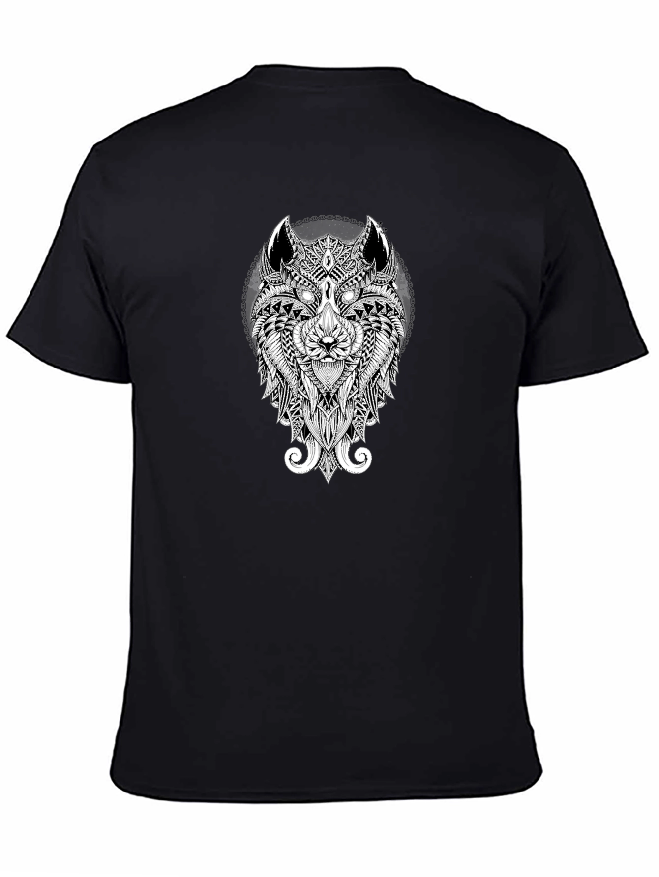 Wolf Design Black T-Shirt