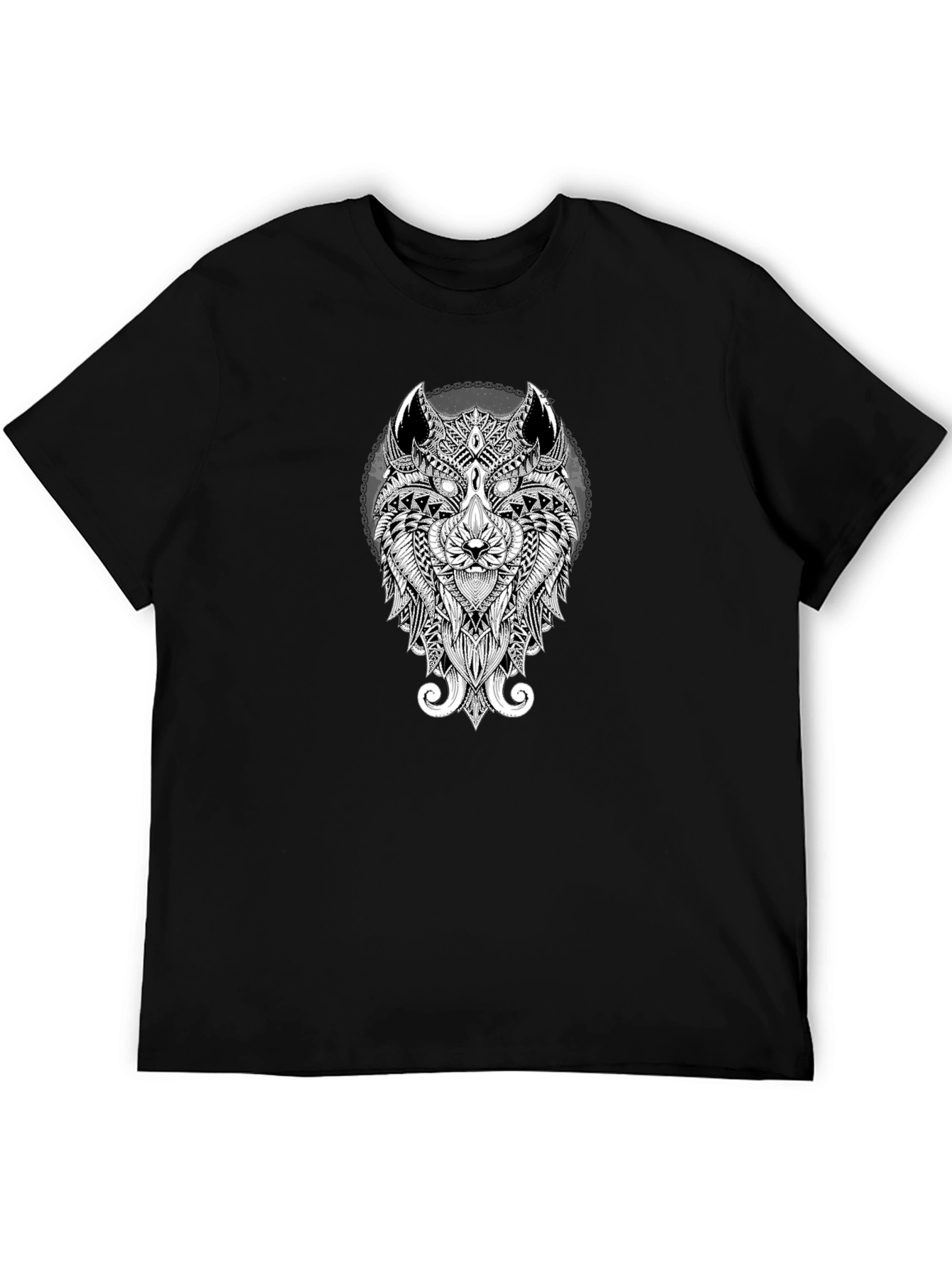 Wolf Design Black T-Shirt