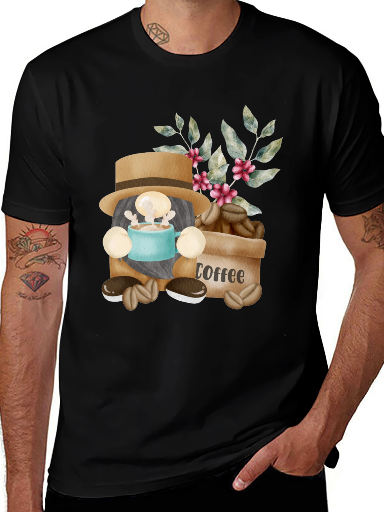 Coffee Gnome T-Shirt - Funny Coffee Lover Tee
