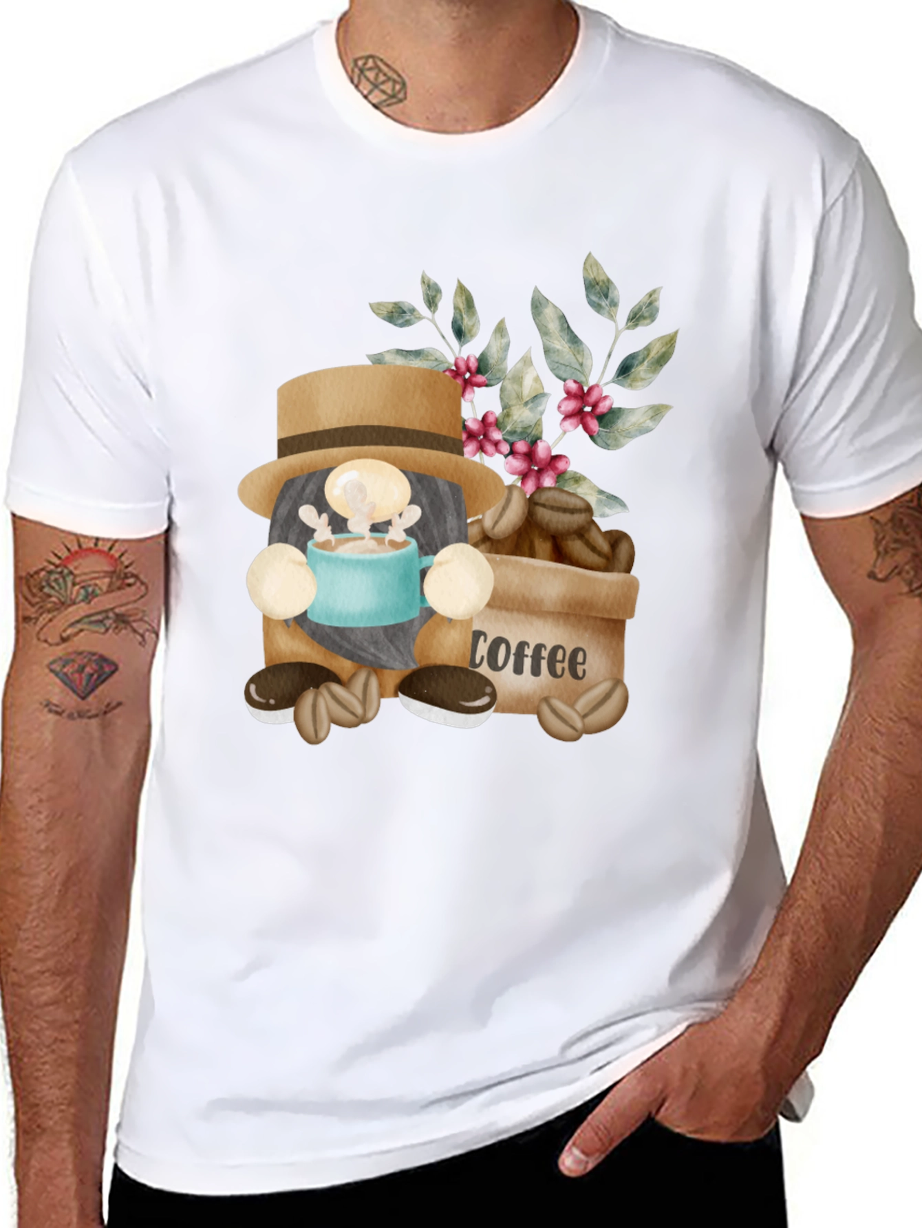 Coffee Gnome T-Shirt - Funny Coffee Lover Tee