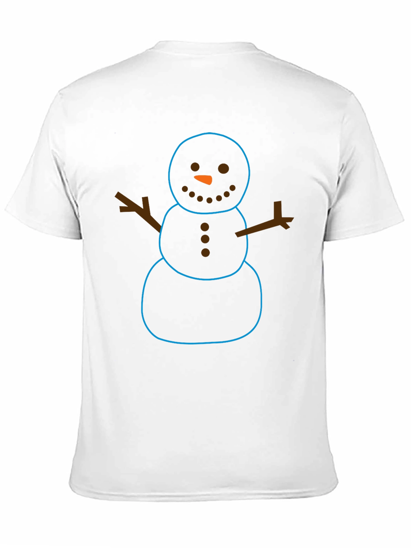 Whimsical Snowman Graphic Tee - Black