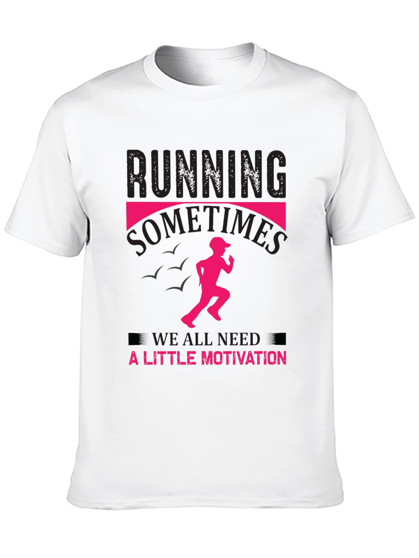 Running Motivation T-Shirt - Black Cotton Tee