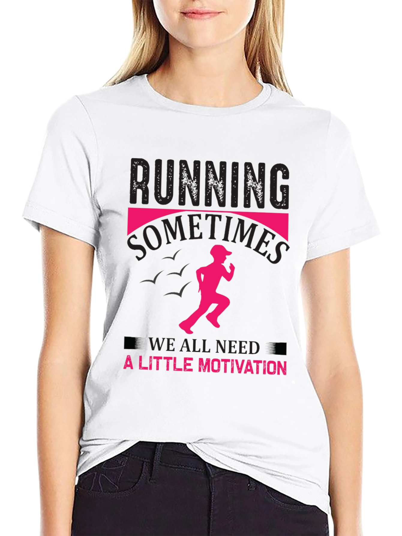 Running Motivation T-Shirt - Black Cotton Tee