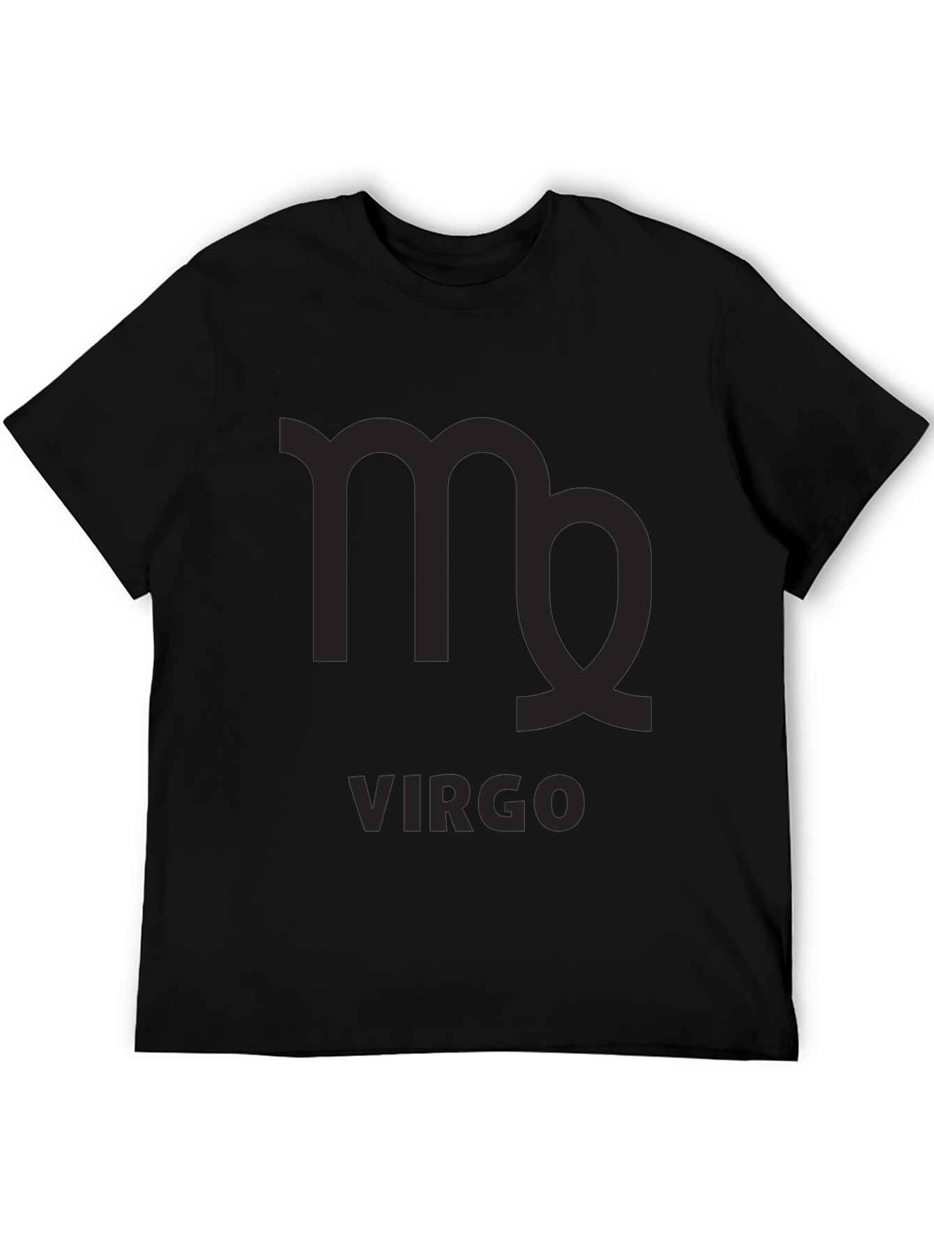 Virgo Zodiac Sign Black T-Shirt