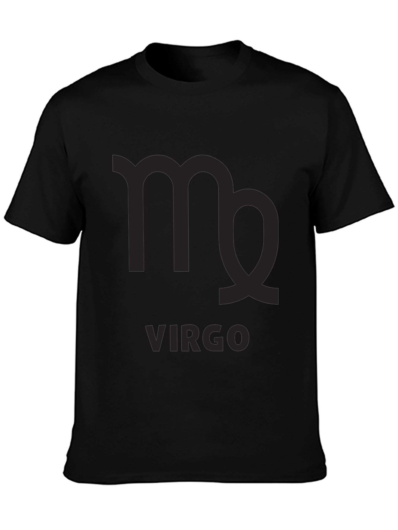 Virgo Zodiac Sign Black T-Shirt