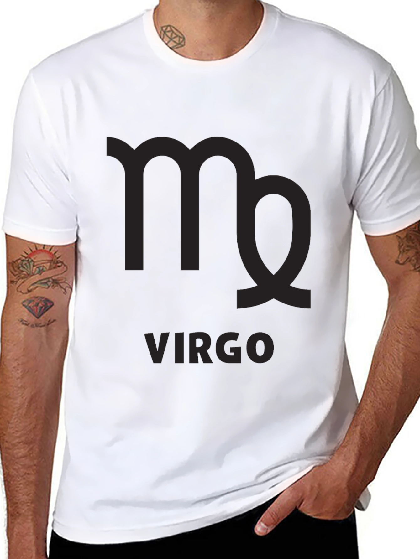 Virgo Zodiac Sign Black T-Shirt