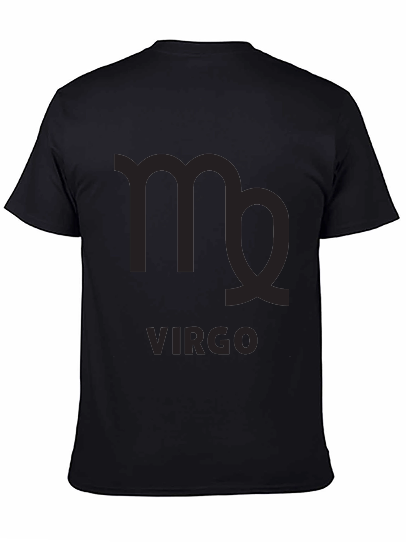 Virgo Zodiac Sign Black T-Shirt