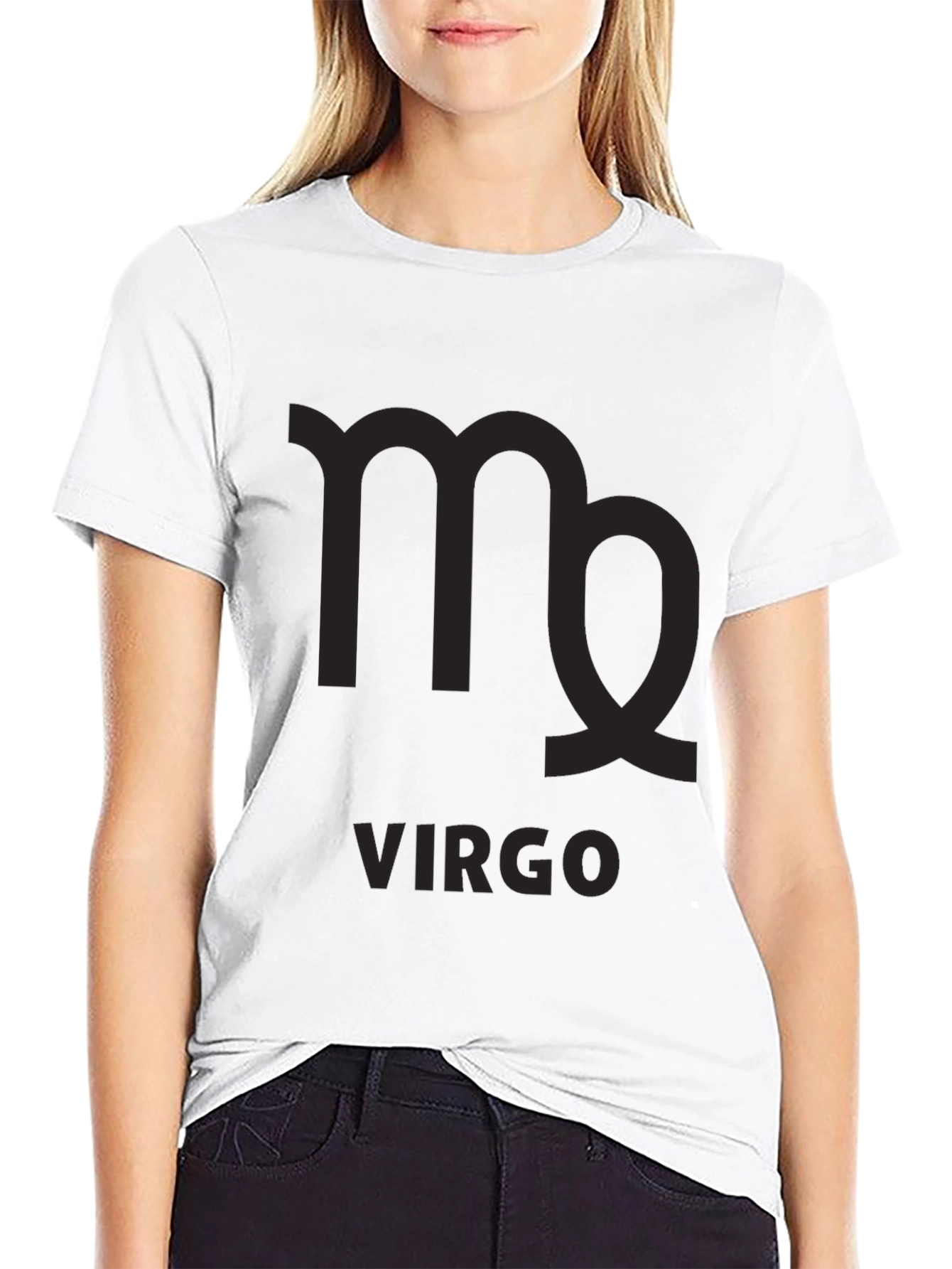 Virgo Zodiac Sign Black T-Shirt