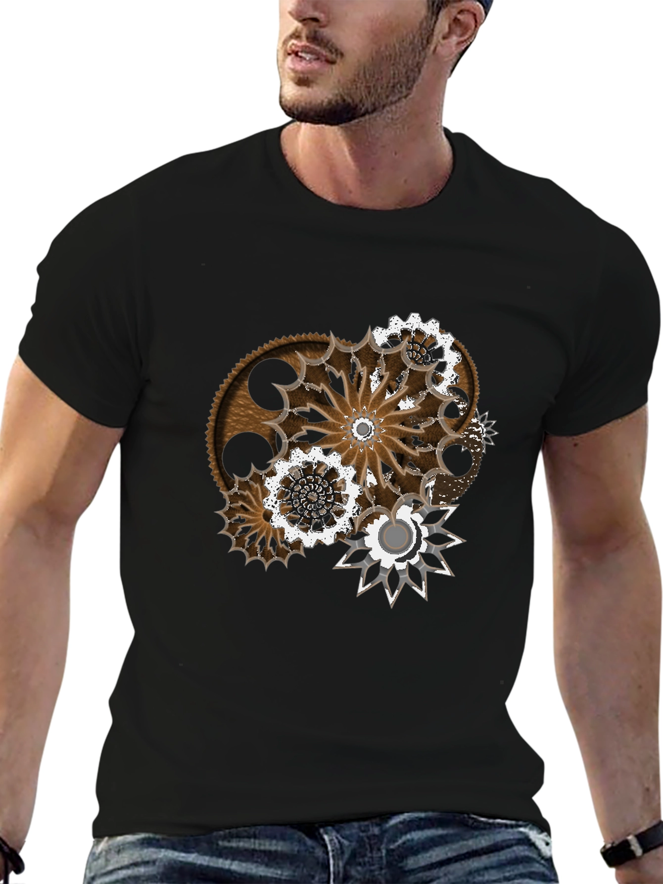 Steampunk Gear Graphic T-Shirt - Unique Design