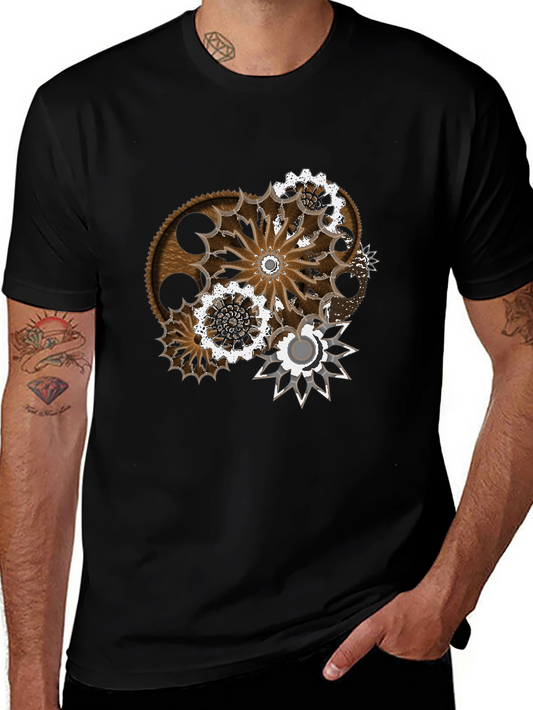 Steampunk Gear Graphic T-Shirt - Unique Design