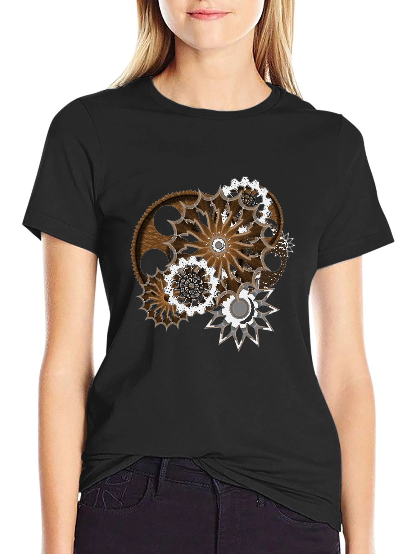 Steampunk Gear Graphic T-Shirt - Unique Design