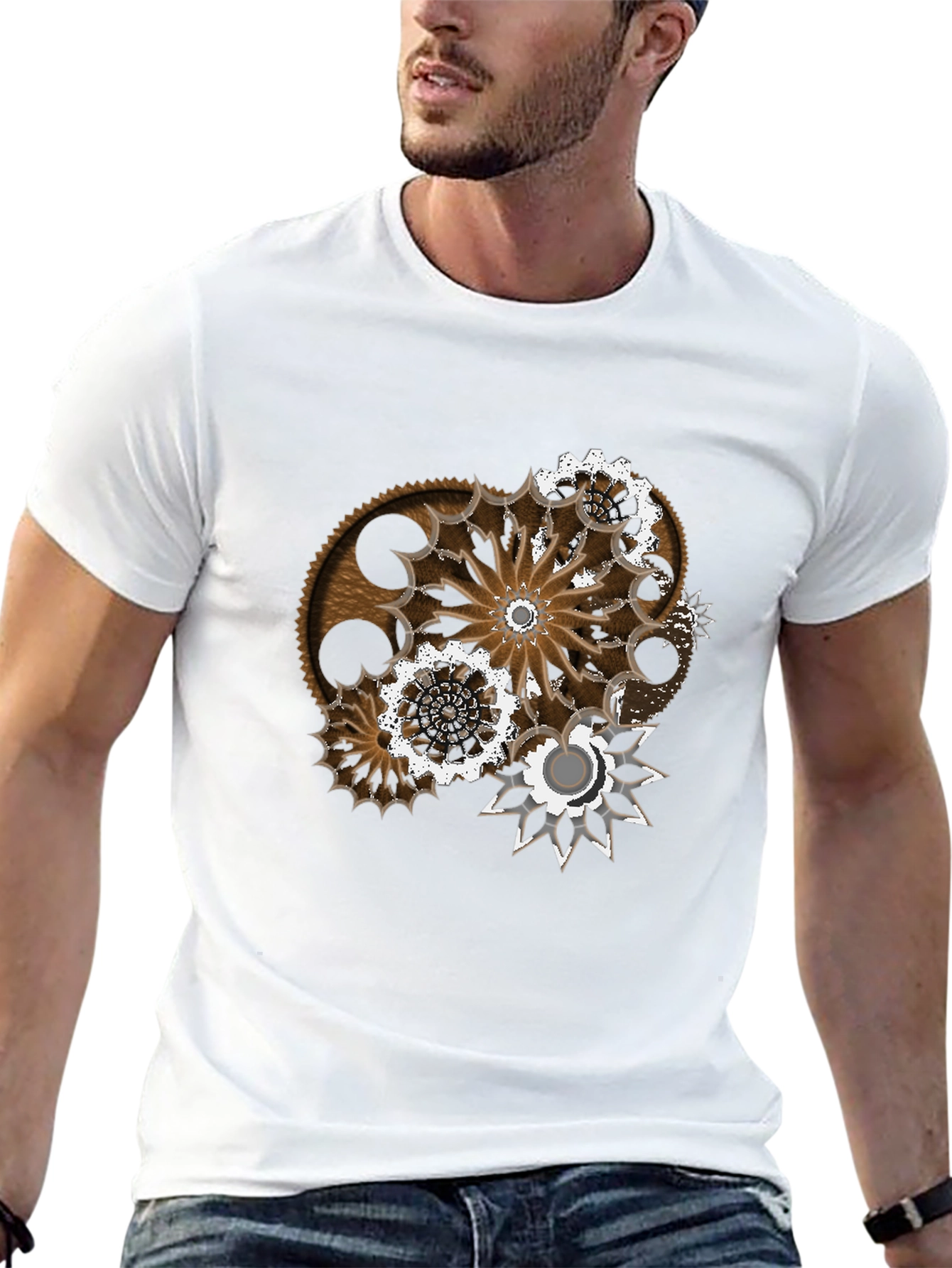 Steampunk Gear Graphic T-Shirt - Unique Design