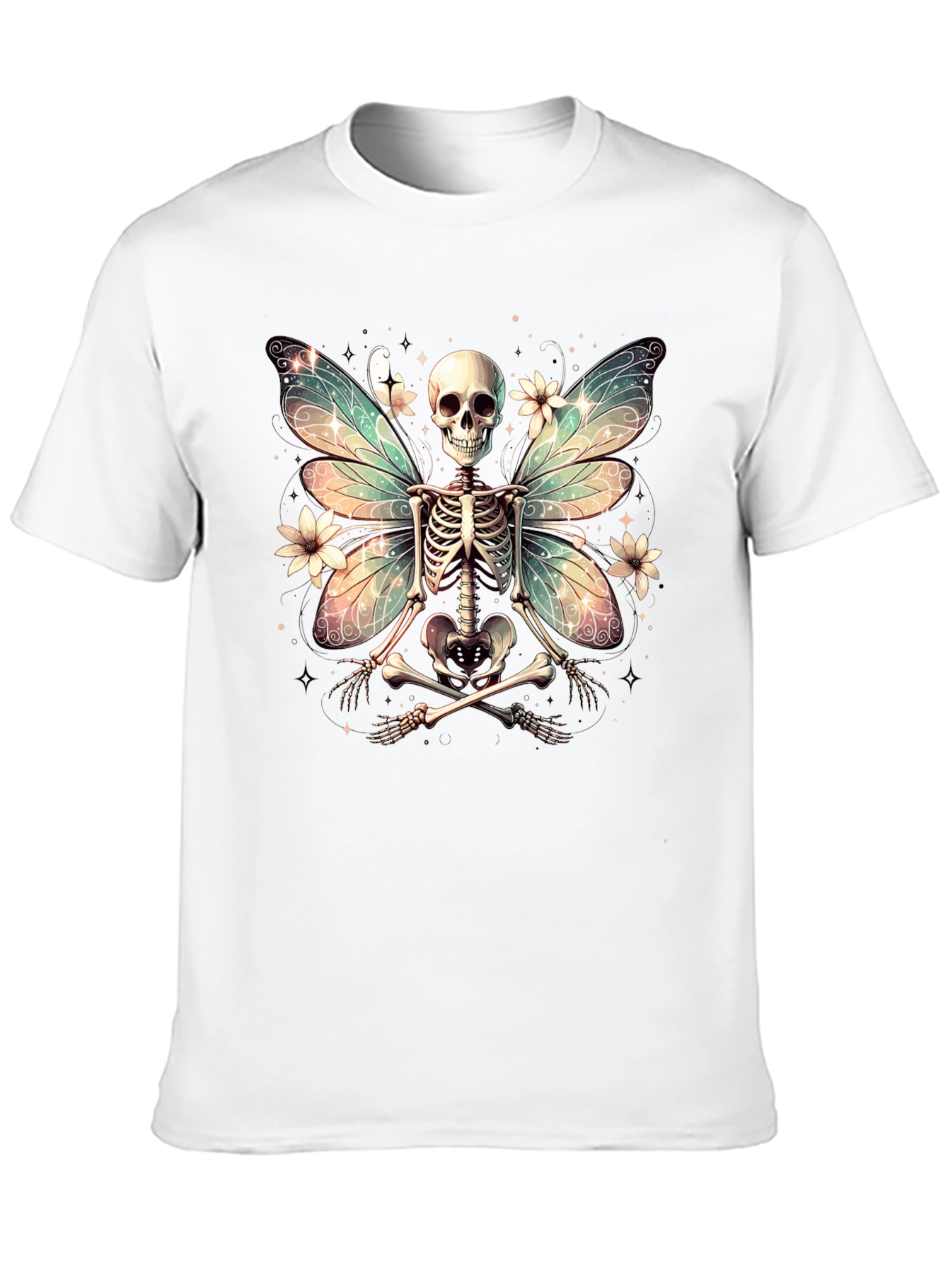 Skeleton Fairy T-Shirt - Unique Gothic Design