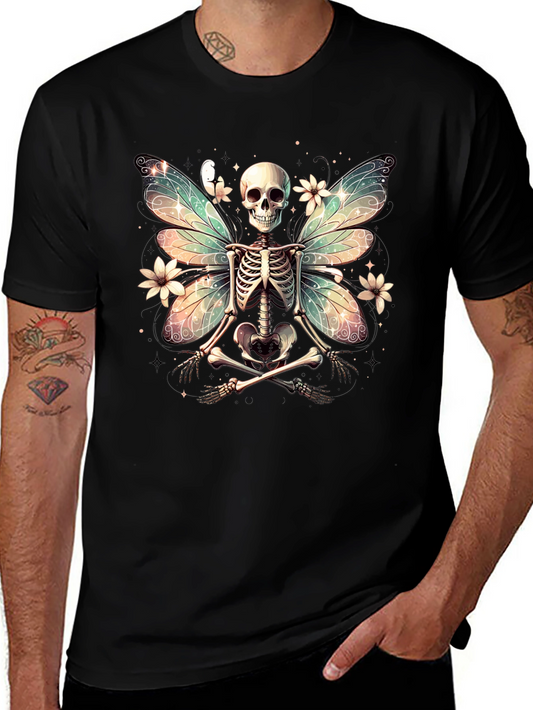 Skeleton Fairy T-Shirt - Unique Gothic Design